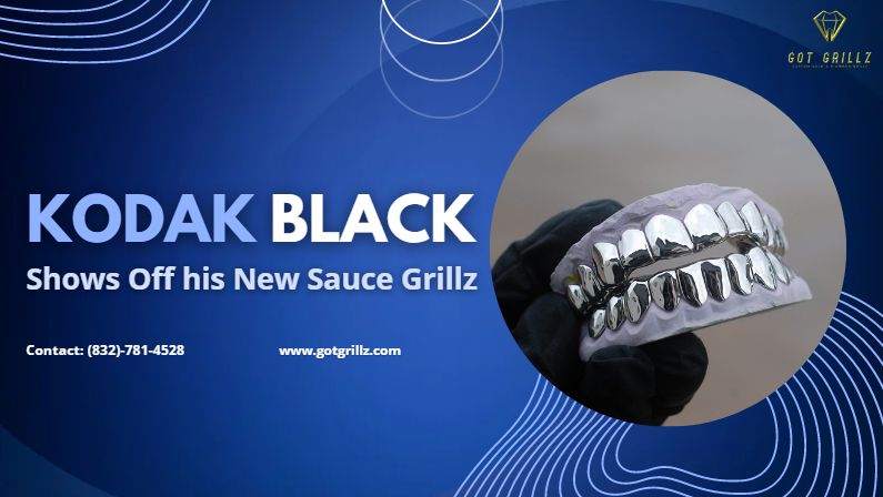 Kodak Black Shows Off his New Sauce Grillz