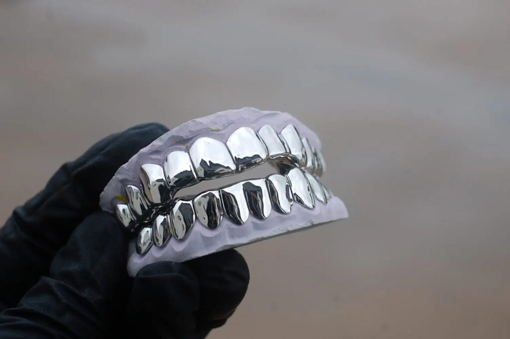 White Gold Classic Solid Gold Grillz