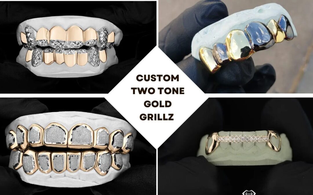 Custom Two Tone Gold Grillz Houston - GotGrillz