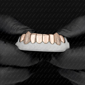 Rose Gold K9 Fangs Diamond Dust Grillz - GotGrillz