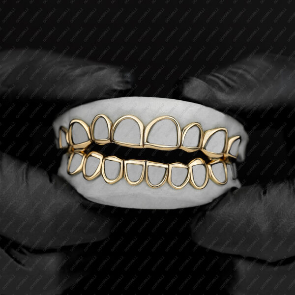 Yellow Gold Classic Solid Open Face Grillz - GotGrillz