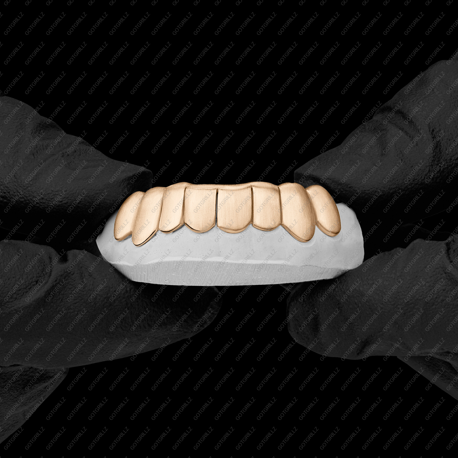 Yellow Gold Solid Satin Brushed Grillz - GotGrillz