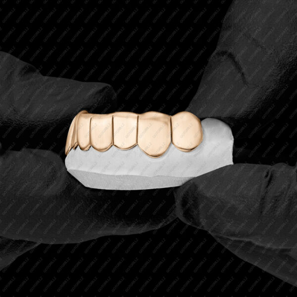 Yellow Gold Solid Satin Brushed Grillz - GotGrillz
