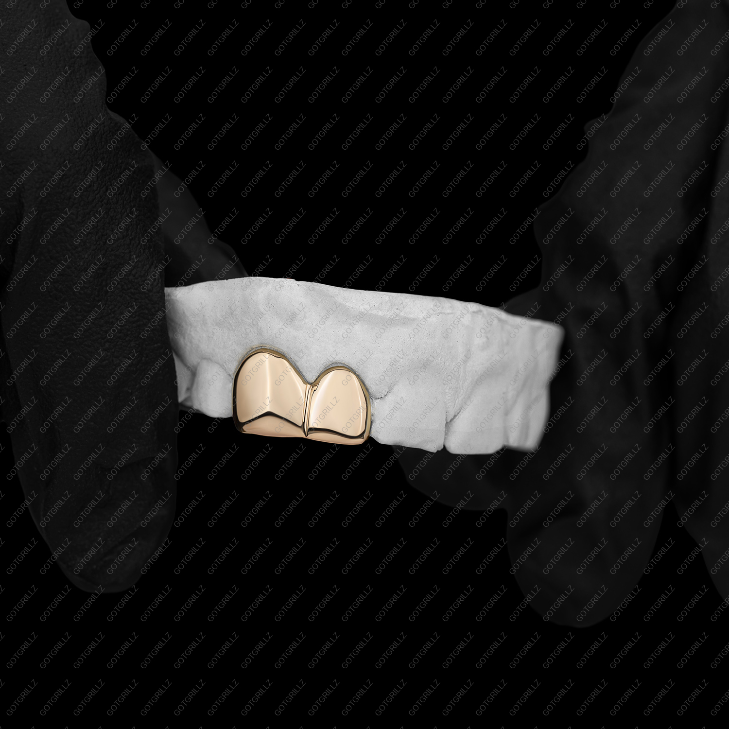 Yellow Gold Double Cap Grillz | Custom Grillz - GotGrillz