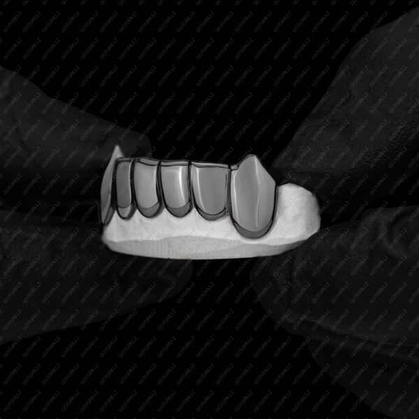 Black Gold Classic Solid Polished Grillz - GotGrillz