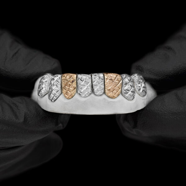 Yellow Gold Full Diamond Dust Cut Grillz - GotGrillz