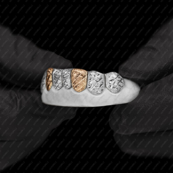 Yellow Gold Full Diamond Dust Cut Grillz - GotGrillz