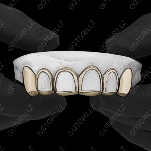 Yellow Gold Classic Open Face Solid K9 Gold Grillz