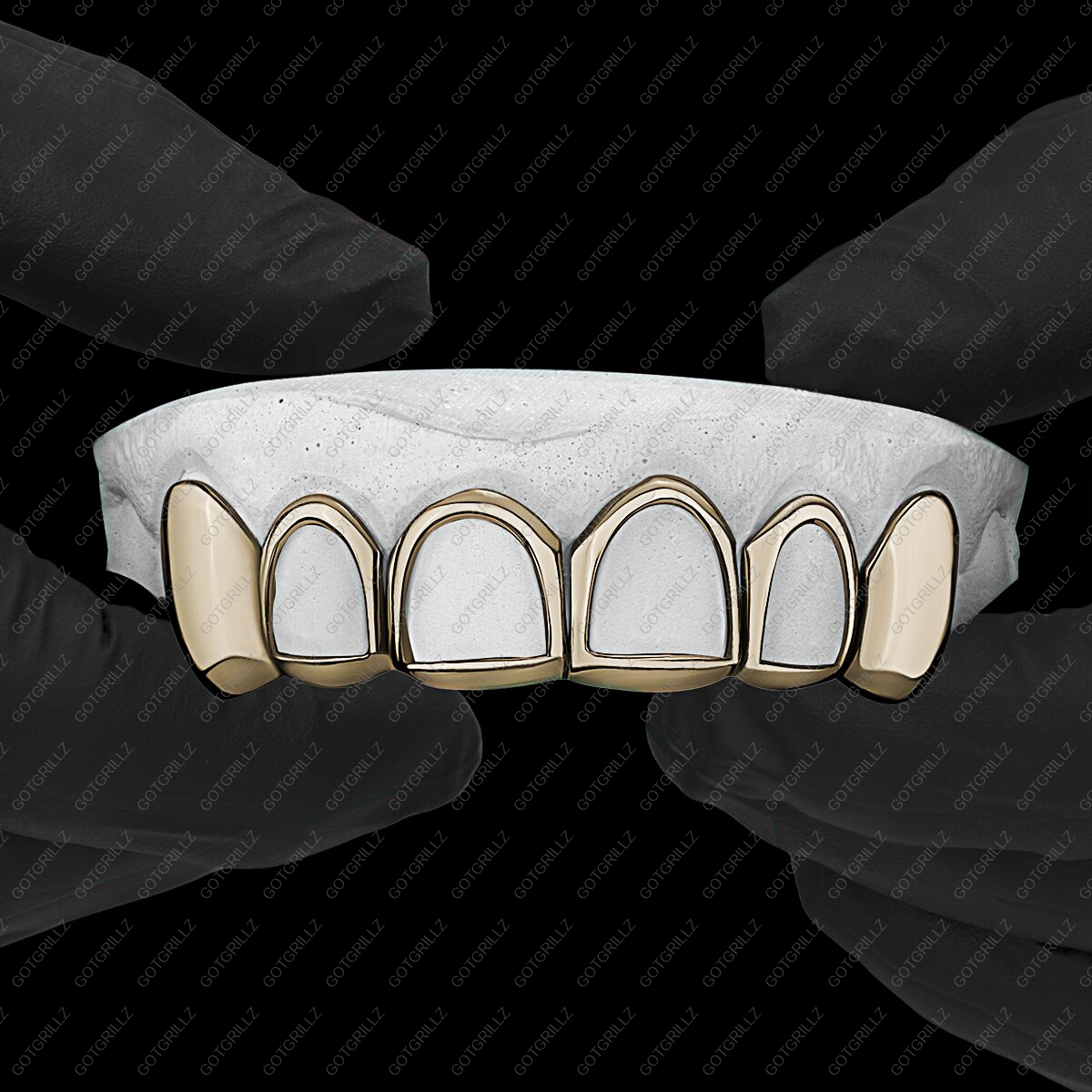 Yellow Gold Classic Open Face Solid K9 Gold Grillz