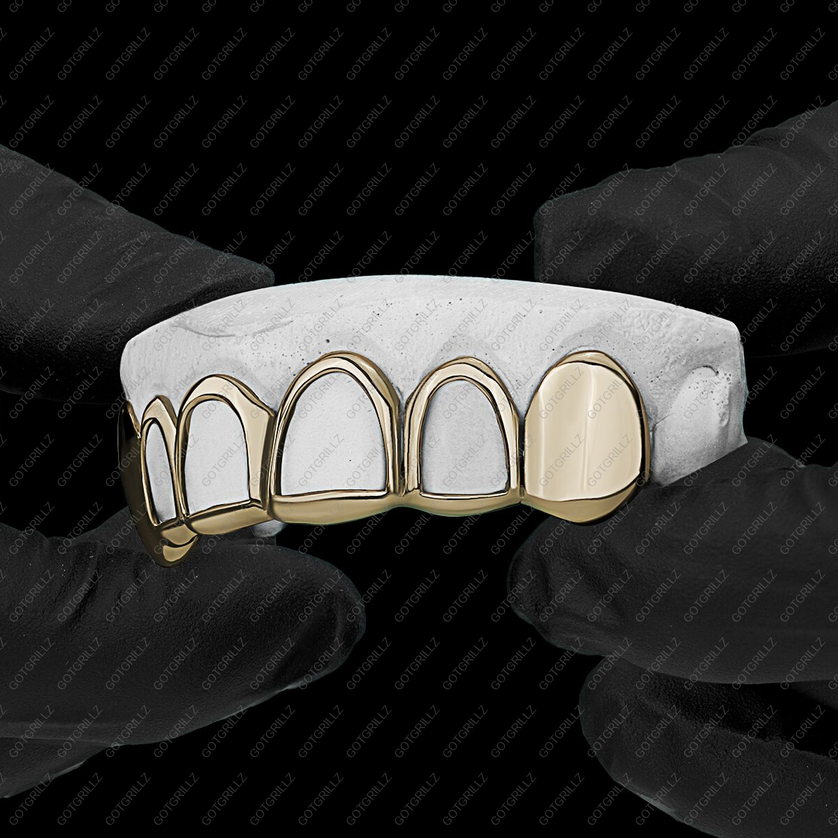 Yellow Gold Classic Open Face Solid K9 Gold Grillz