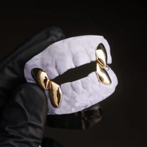 Yellow Gold Polished Solid K9 Extended Fangz - GotGrillz