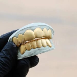 Yellow Gold Solid Satin Brushed Grillz - GotGrillz