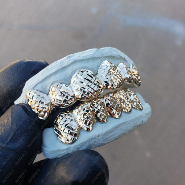 Yellow Gold Heavy Diamond Cut Grillz - GotGrillz