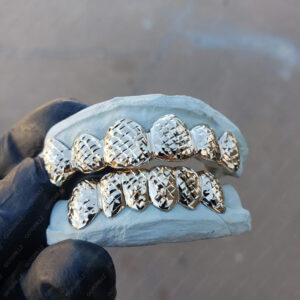 Yellow Gold Heavy Diamond Cut Grillz - GotGrillz