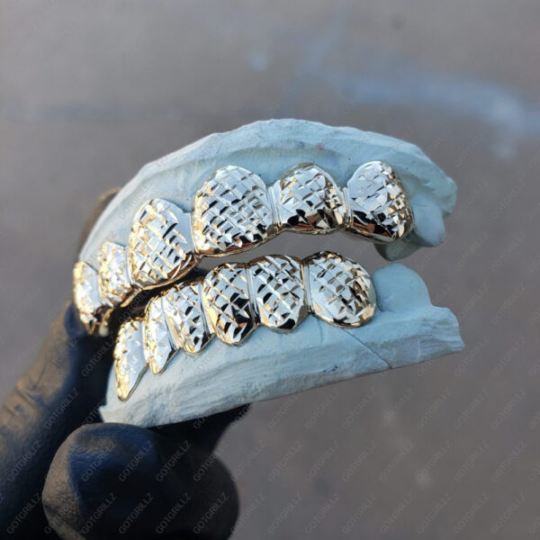 Yellow Gold Heavy Diamond Cut Grillz - GotGrillz