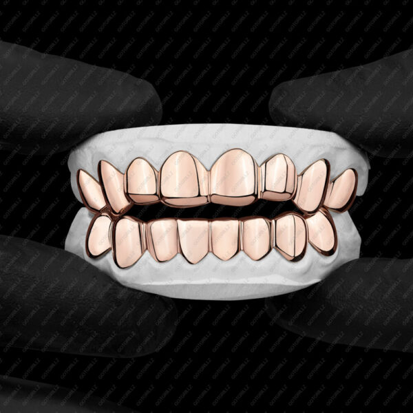 Rose Gold Polished Solid Classic Grillz - GotGrillz