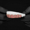 Handset Red Canary Moissanite Honeycomb Zig Zag Gold Grillz - GotGrillz