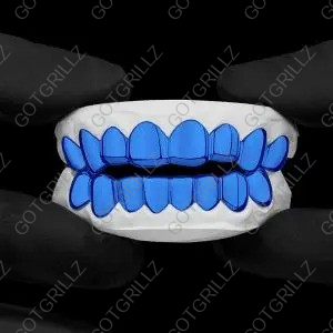 Blue Polished Solid Classic Grillz - GotGrillz