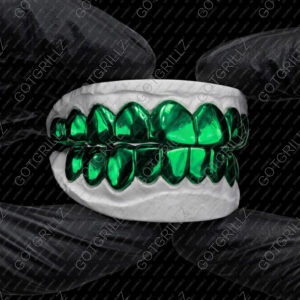 Green Polished Solid Classic Grillz - GotGrillz