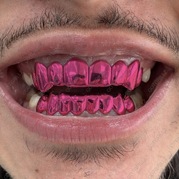 Pink Polished Solid Classic Grillz