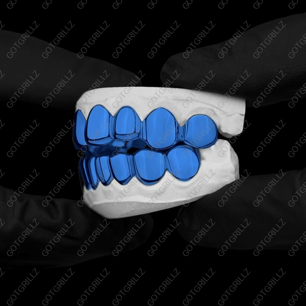 Blue Polished Solid Classic Grillz