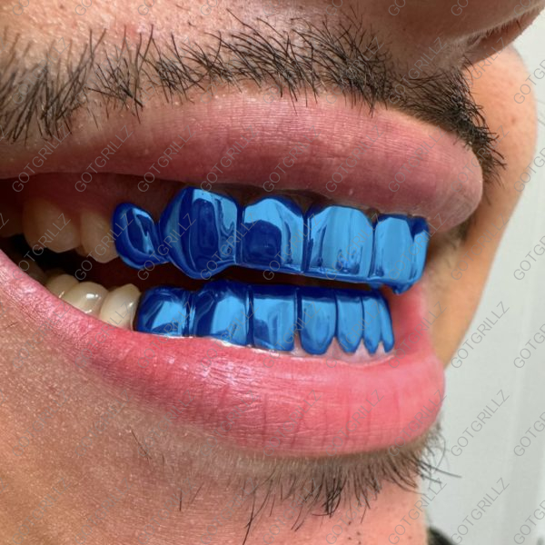 Blue Polished Solid Classic Grillz