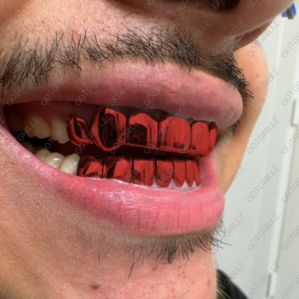 Red Polished Solid Classic Grillz
