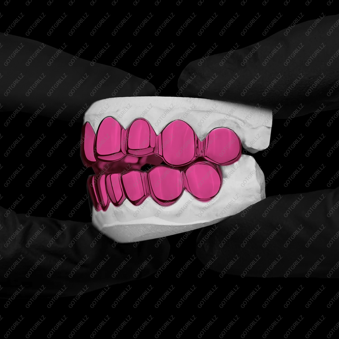 Pink Polished Solid Classic Grillz - GotGrillz