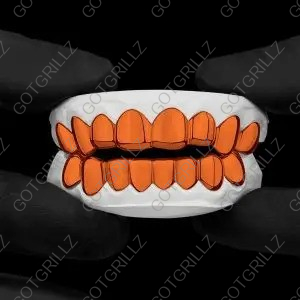 Orange Polished Solid Classic Grillz - GotGrilz