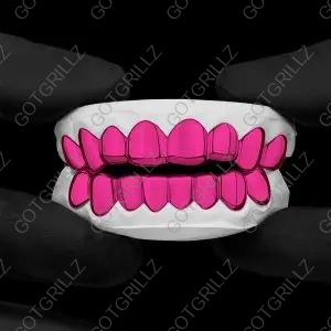 Pink Polished Solid Classic Grillz - GotGrillz