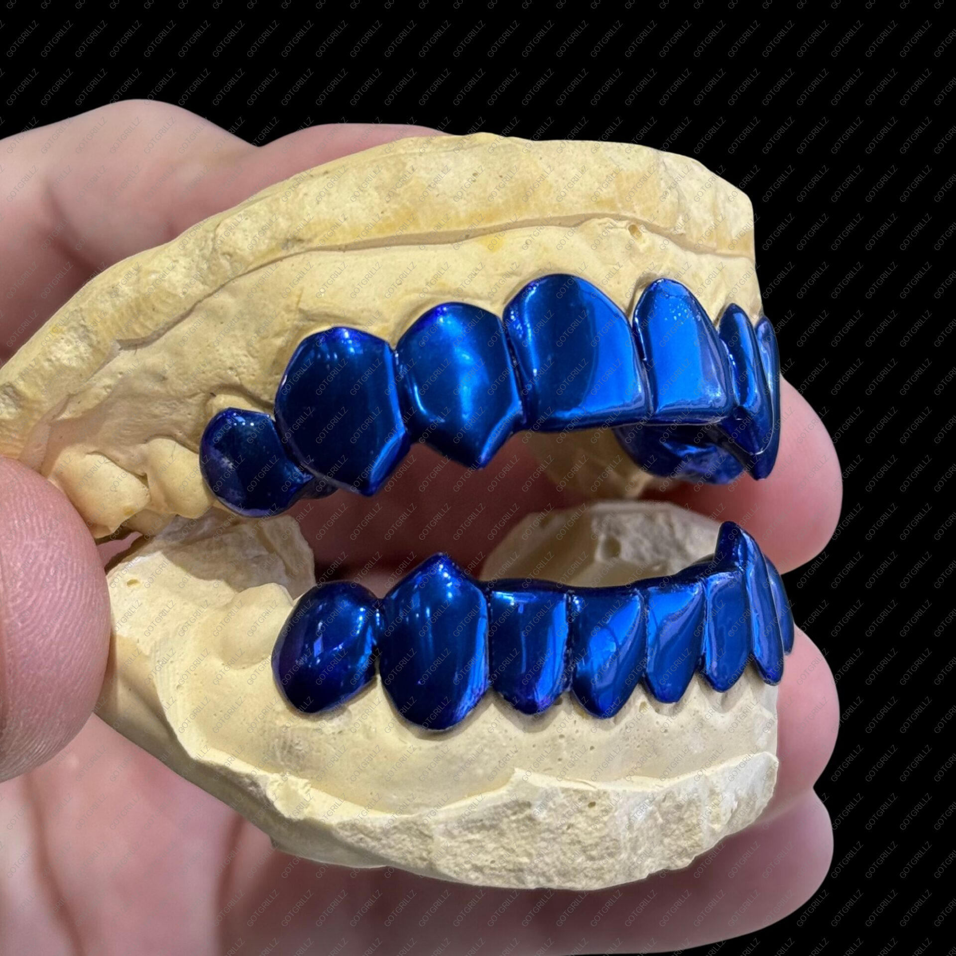 Blue Polished Solid Classic Grillz