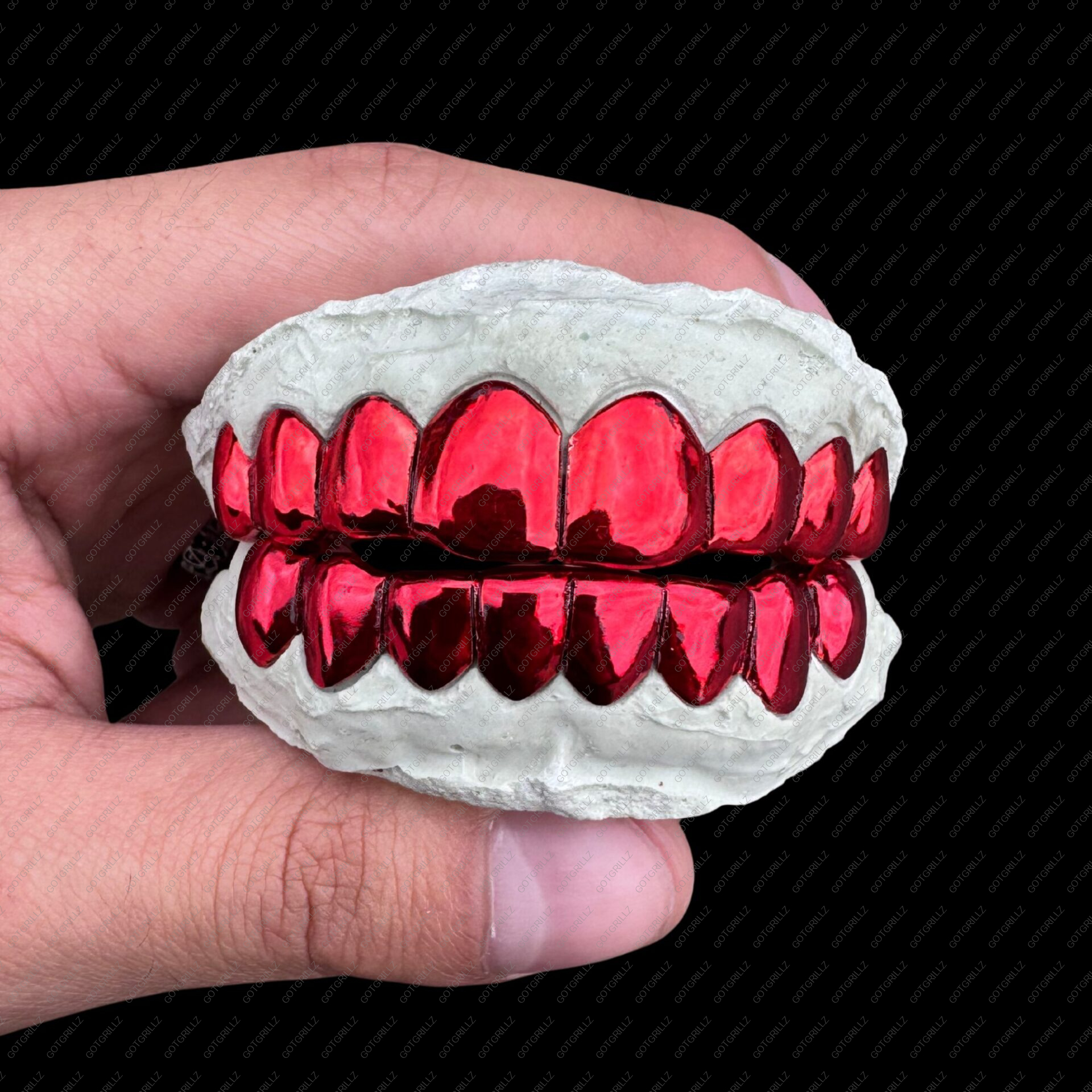 Red Polished Solid Classic Grillz