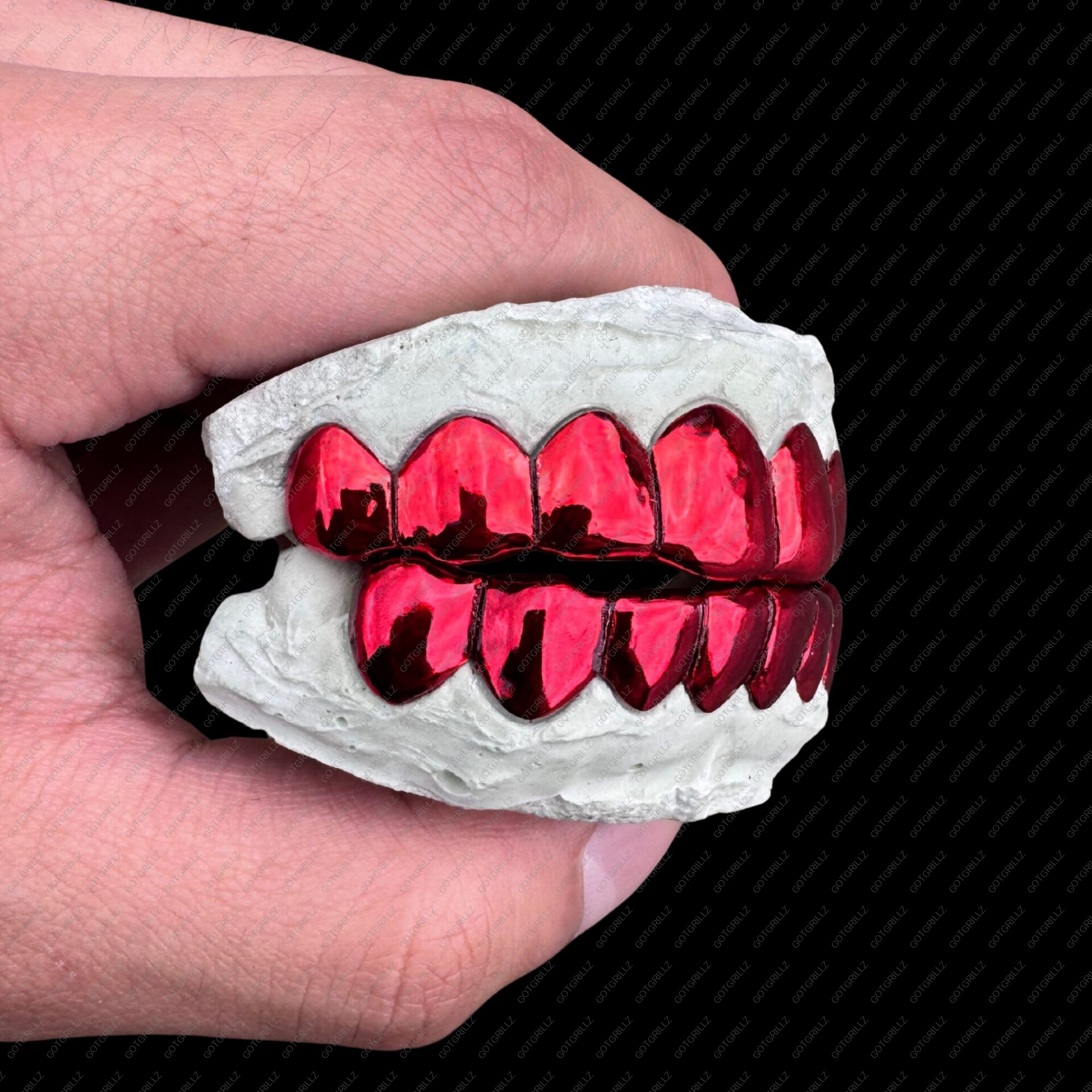 Red Polished Solid Classic Grillz
