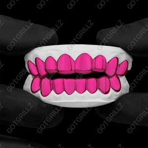 Pink Polished Solid Classic Grillz