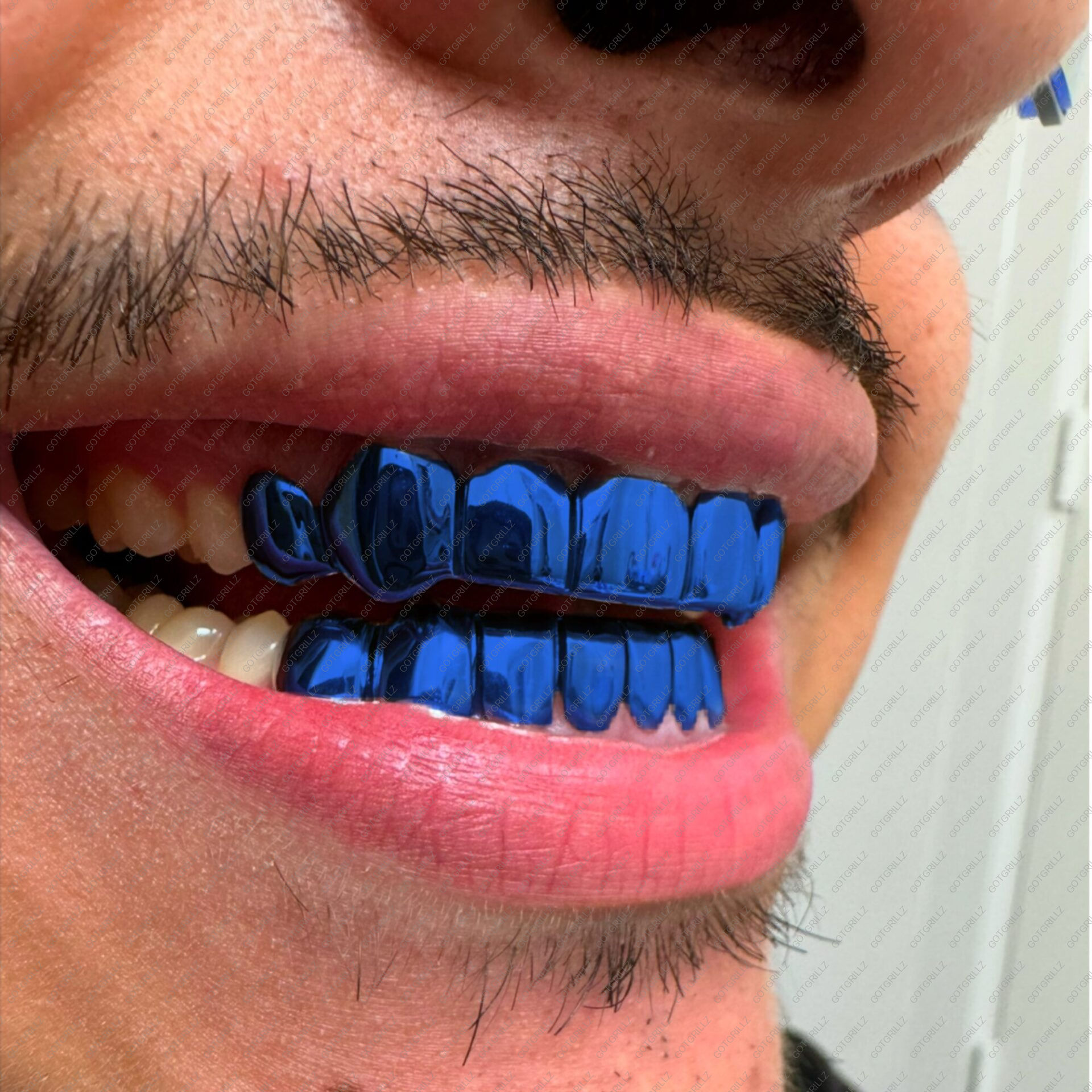 Blue Polished Solid Classic Grillz - GotGrillz
