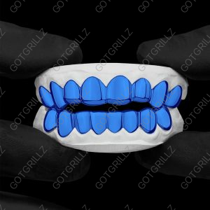 Blue Polished Solid Classic Grillz