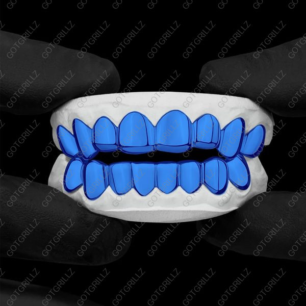Blue Polished Solid Classic Grillz