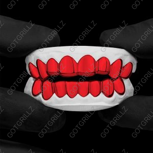 Red Polished Solid Classic Grillz
