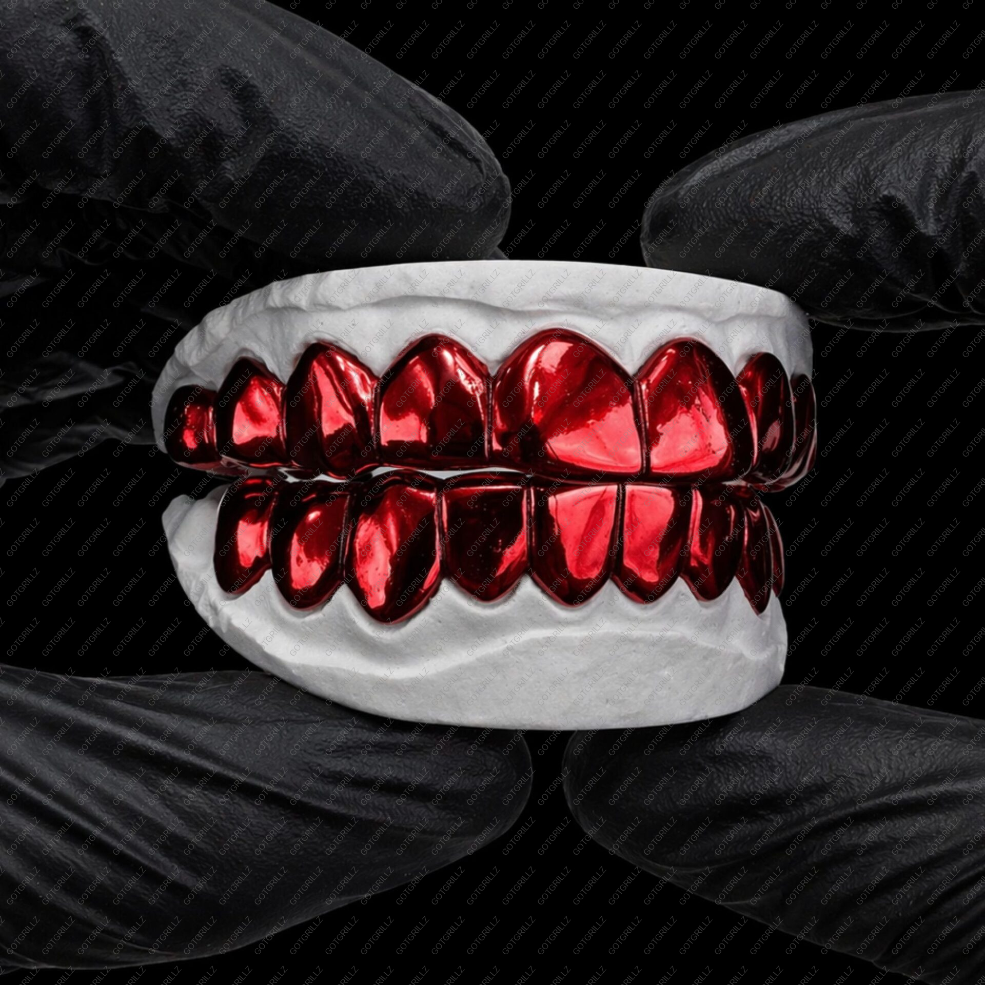 Red Polished Solid Classic Grillz