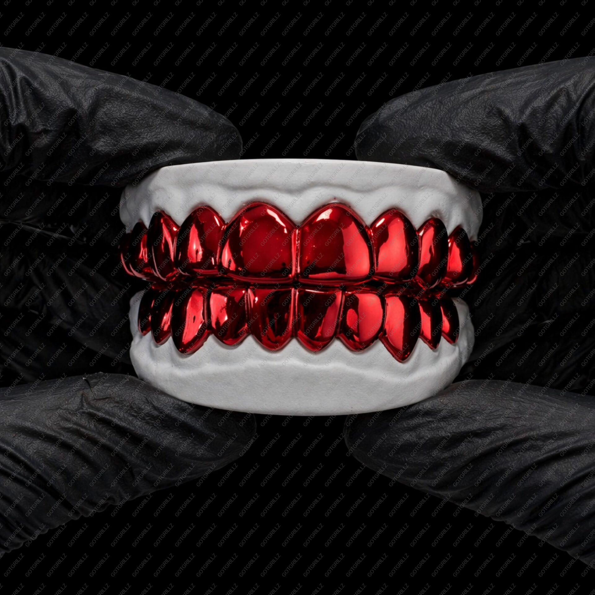 Red Polished Solid Classic Grillz