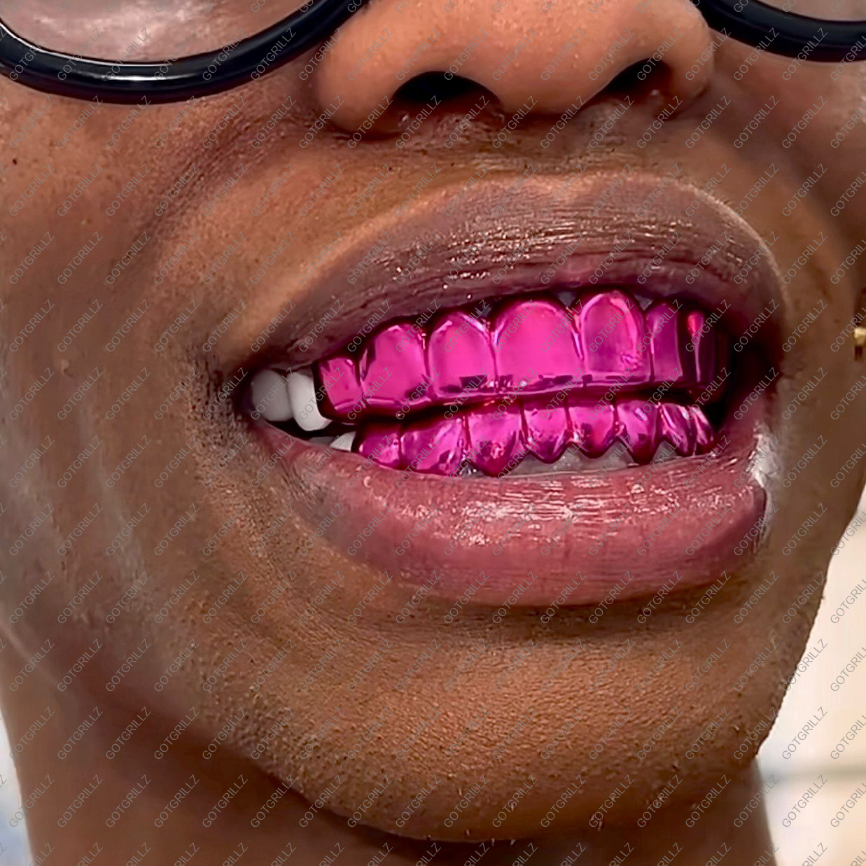 Pink Polished Solid Classic Grillz