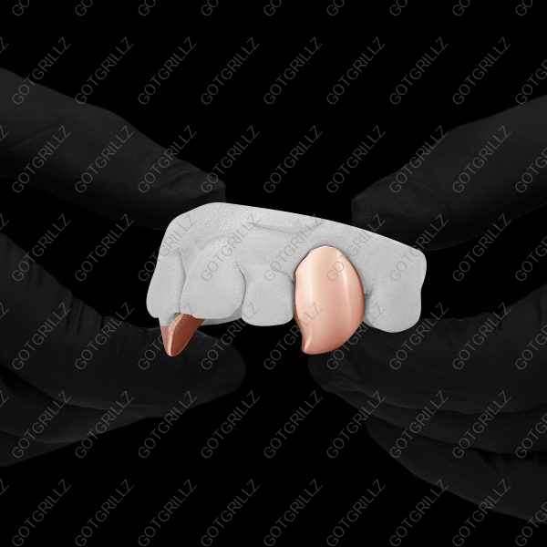 Yellow Gold Polished Solid K9 Extended Wolf Fangs
