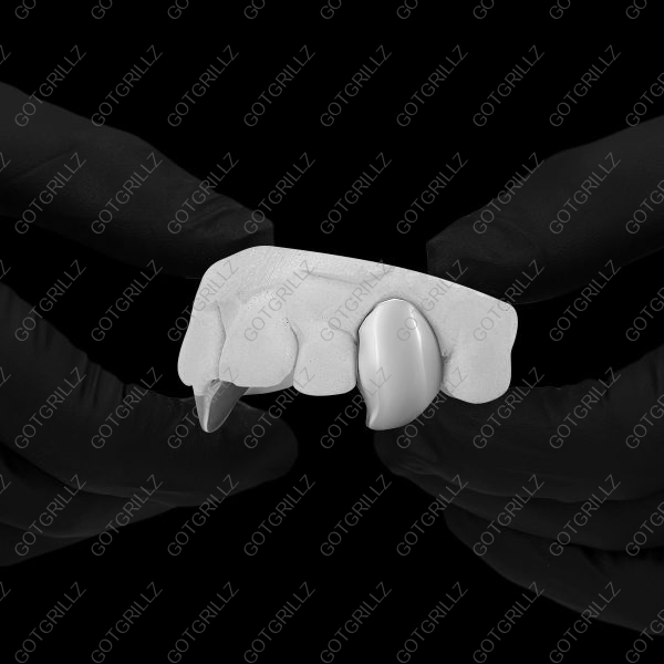 Yellow Gold Polished Solid K9 Extended Wolf Fangs