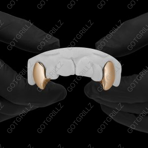 Yellow Gold Polished Solid K9 Extended Wolf Fangs