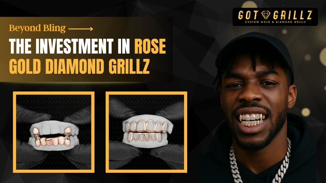 Rose Gold Diamond Grillz - GotGrillz