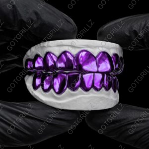 Purple Polished Solid Classic Grillz - GotGrillz