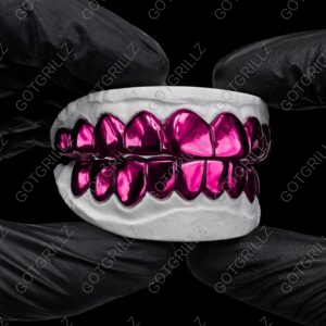 Pink Polished Solid Classic Grillz