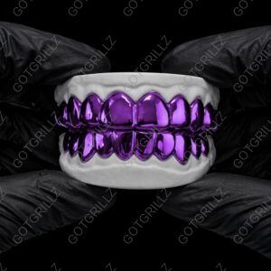 Purple Polished Solid Classic Grillz - GotGrillz