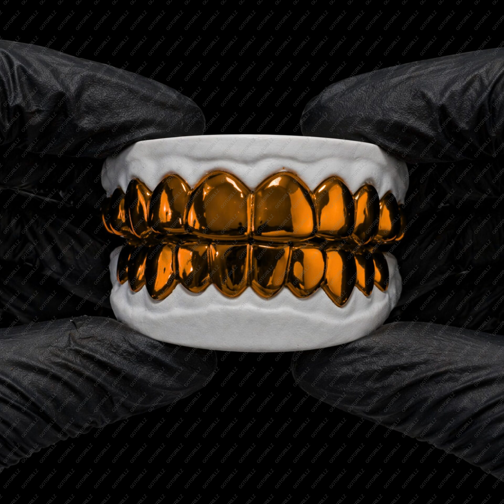 Orange Polished Solid Classic Grillz