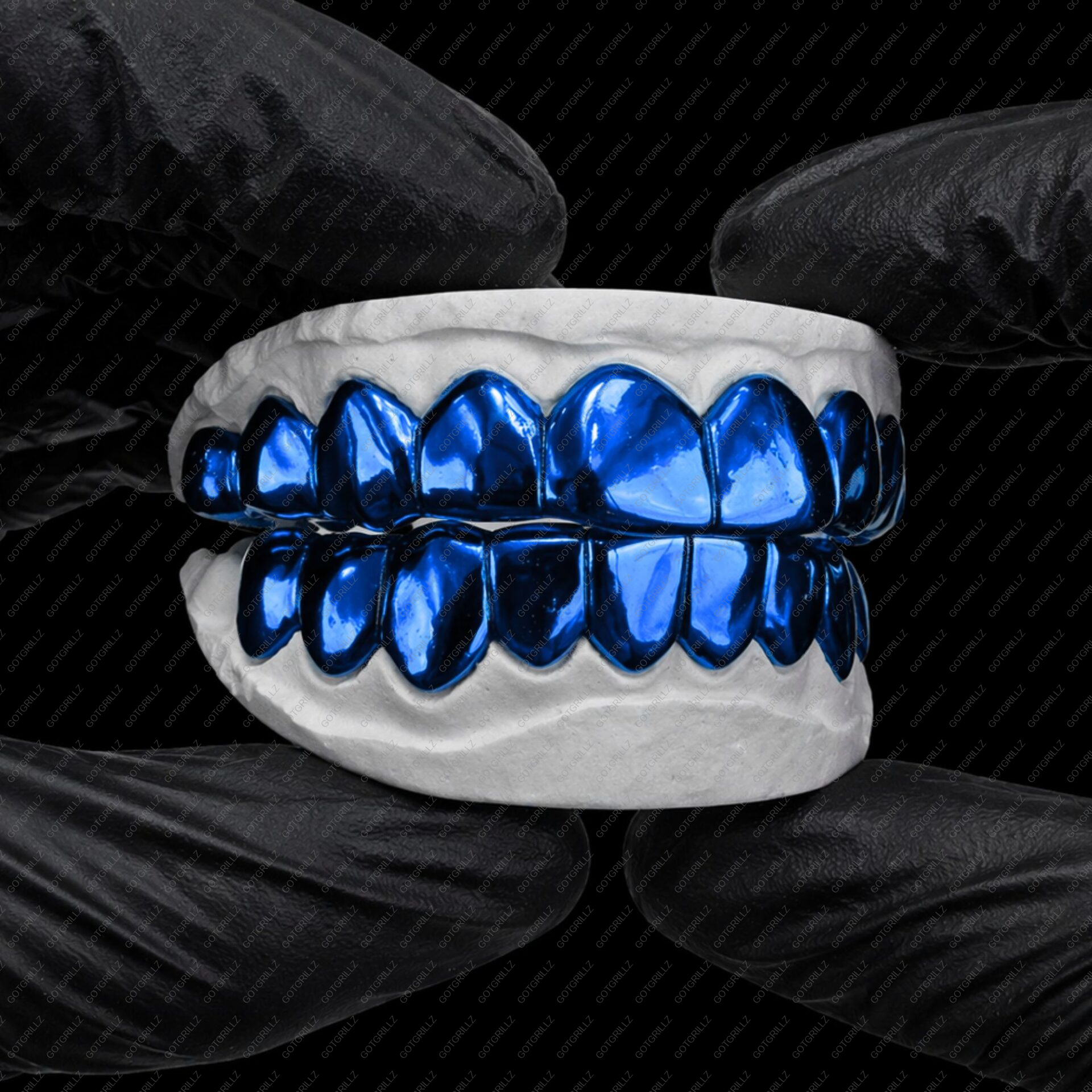 Blue Polished Solid Classic Grillz